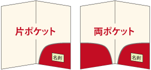 片ポケットと両ポケット